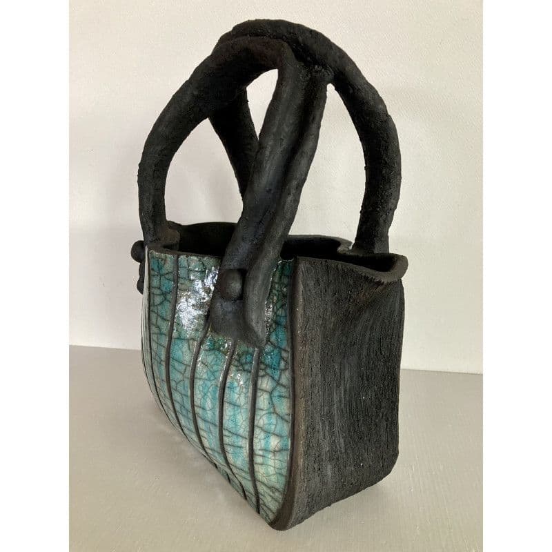 Sac Bleu Turquoise en Céramique Raku — 6