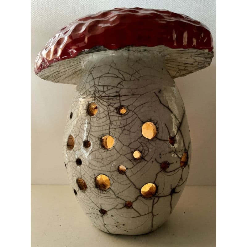 Champignon Photophore Céramique Raku — 1