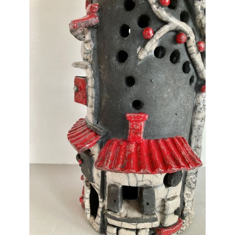 Raku Ceramic Village Lamp — 5