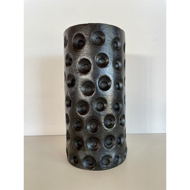 Black Raku Ceramic Vase — 2