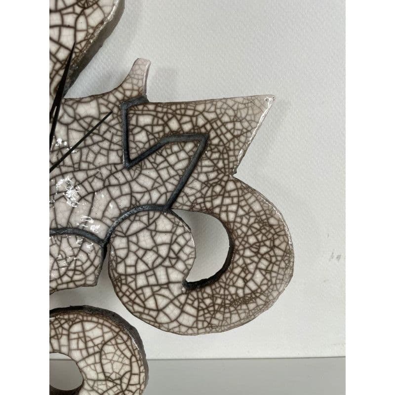 Pendule céramique raku blanc — 5