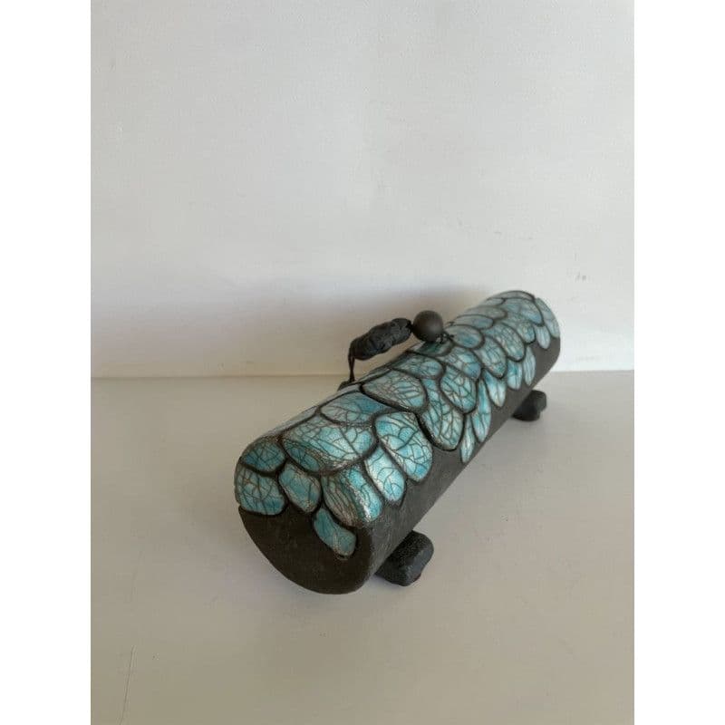 Boîte "Croco" Céramique Raku Turquoise — 7