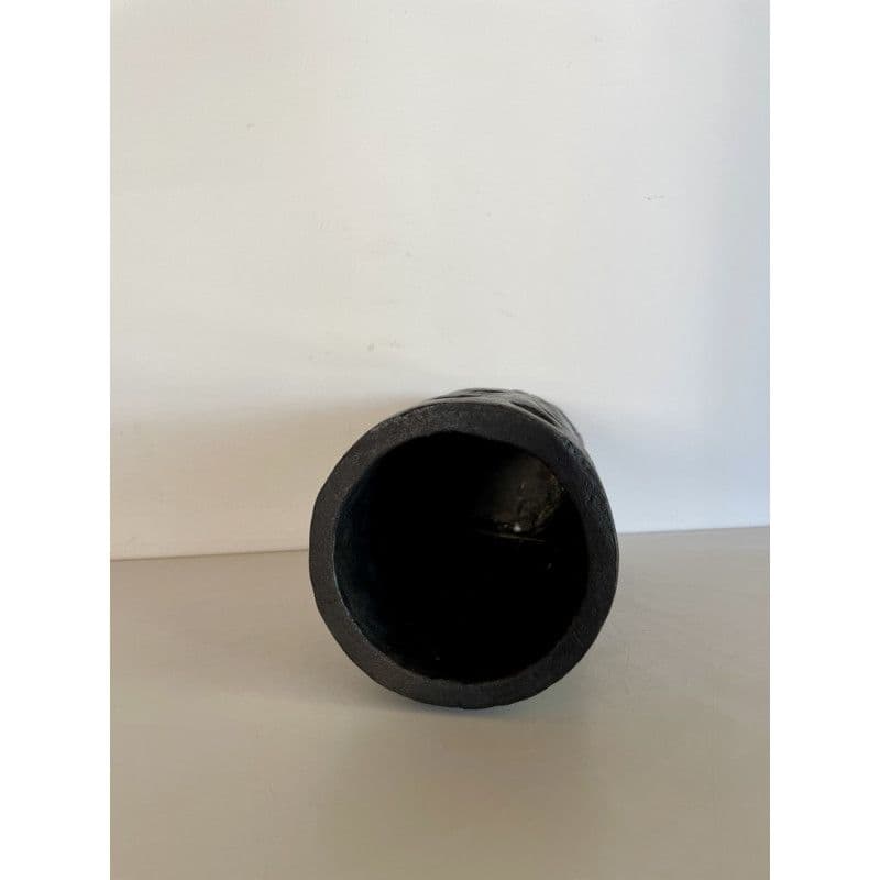 Black Raku Ceramic Vase — 4