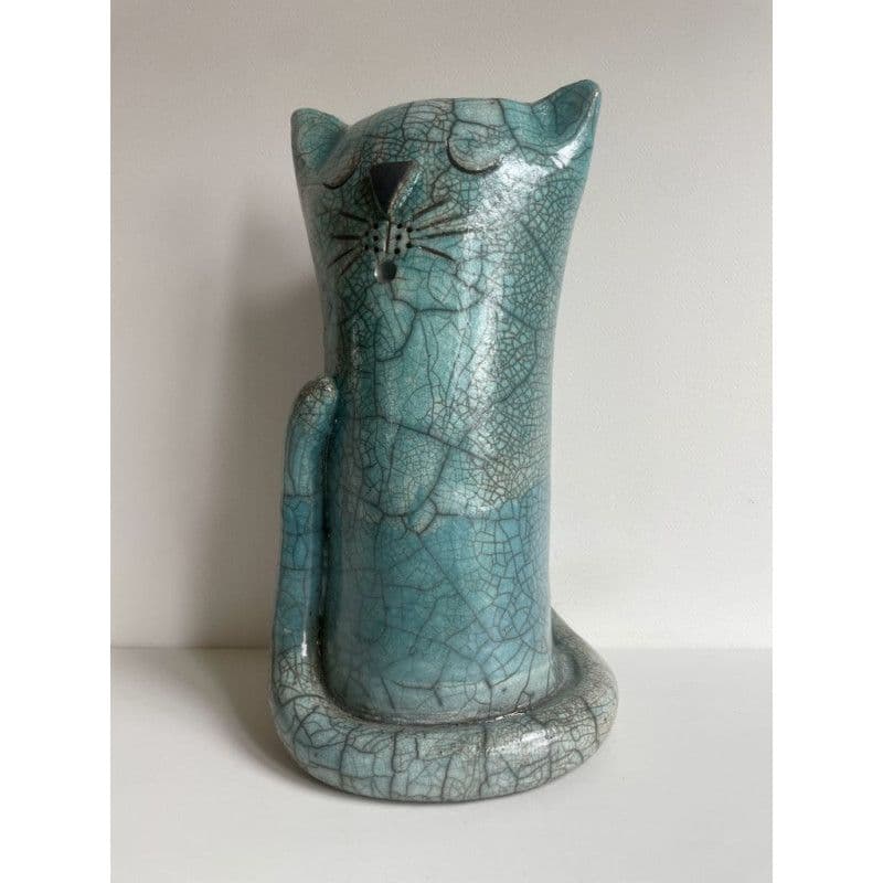Vase Chat Céramique Raku — 5