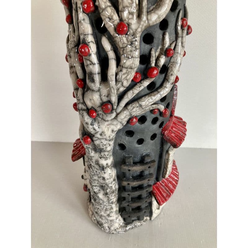 Raku Ceramic Village Lamp — 4
