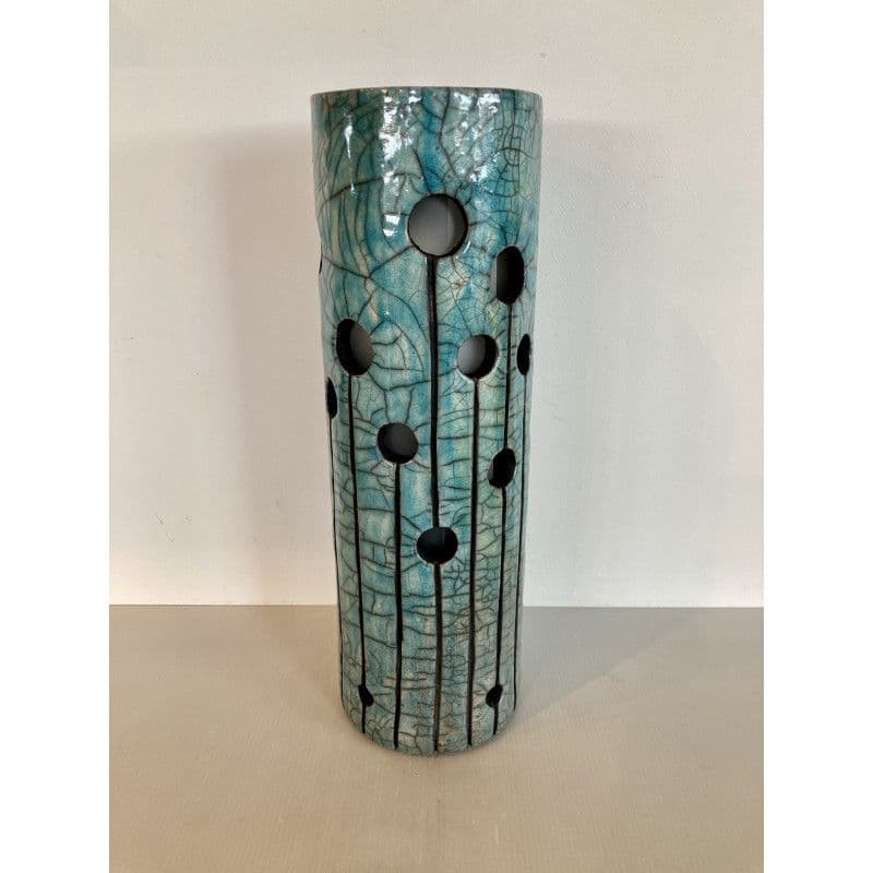 Lamp "Divine" in Turquoise Raku Ceramic — 5