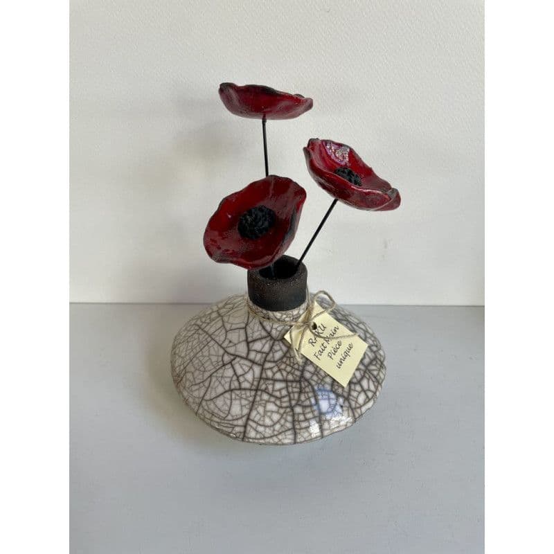 Vase "zen" Céramique Raku — 2
