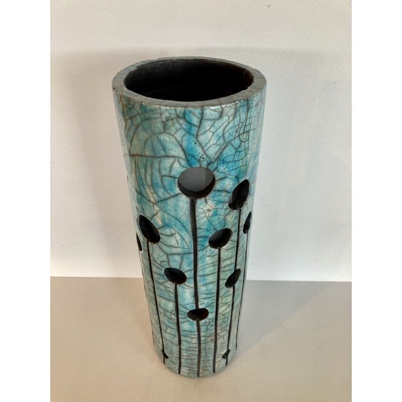 Lamp "Divine" in Turquoise Raku Ceramic — 6