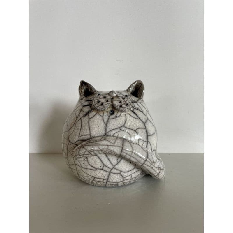 Chat "Cachou" Céramique Raku — 6