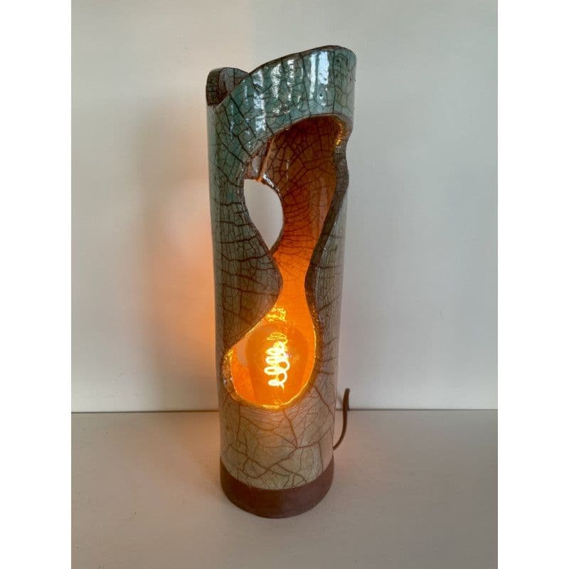 Lampe "Sofia" Céramique Raku bicolore — 1