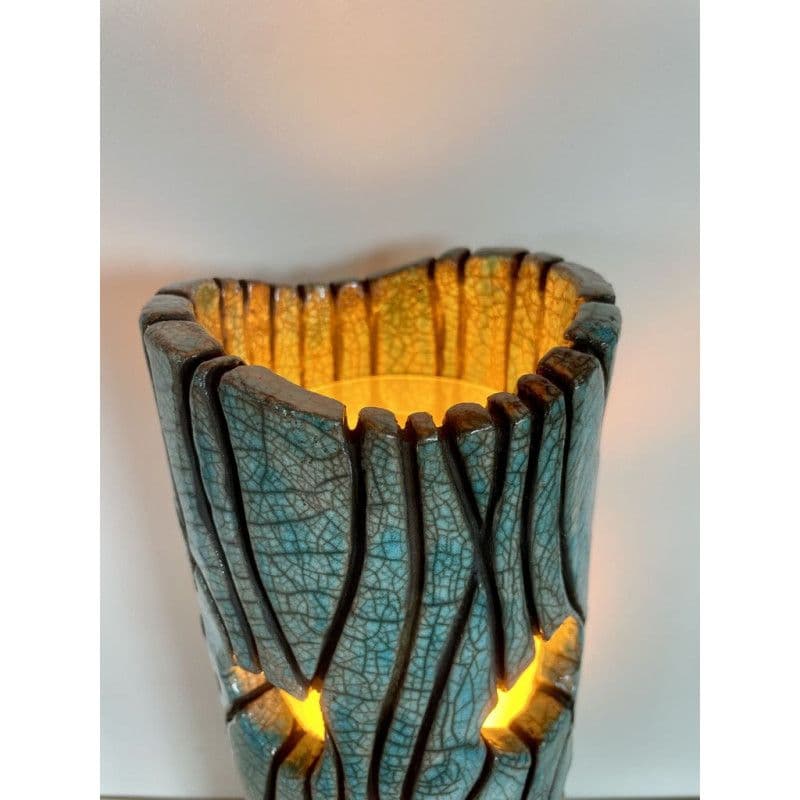 Lampe "Océane" Céramique Raku — 3