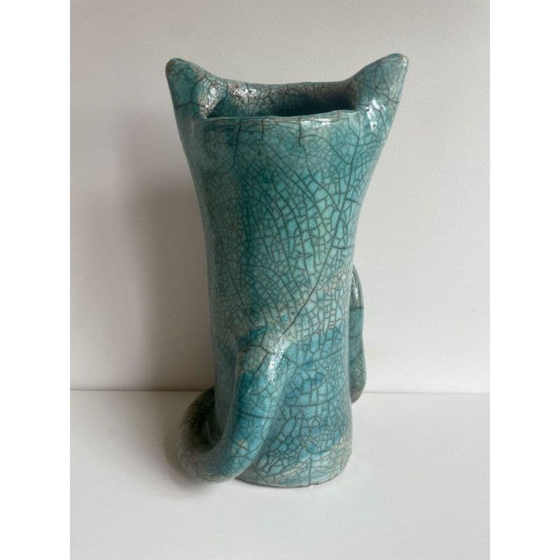 Vase Chat Céramique Raku — 3