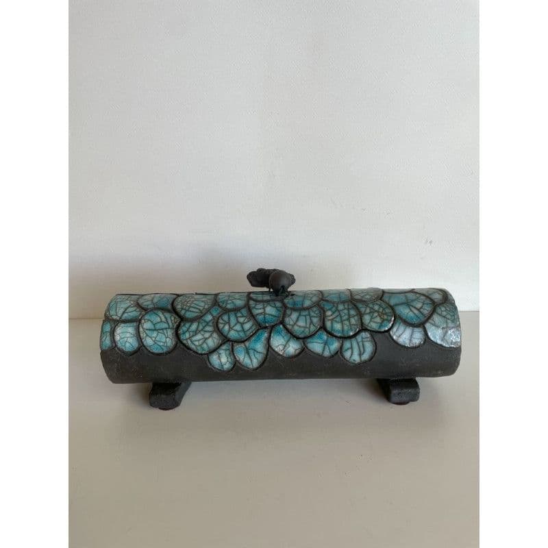 Boîte "Croco" Céramique Raku Turquoise — 6
