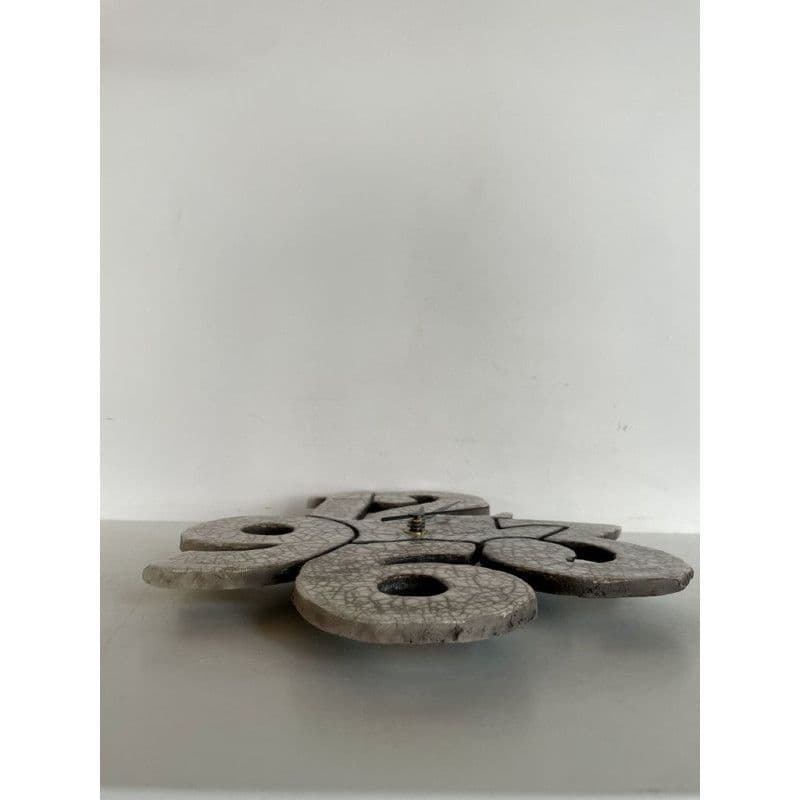 Pendule céramique raku blanc — 2