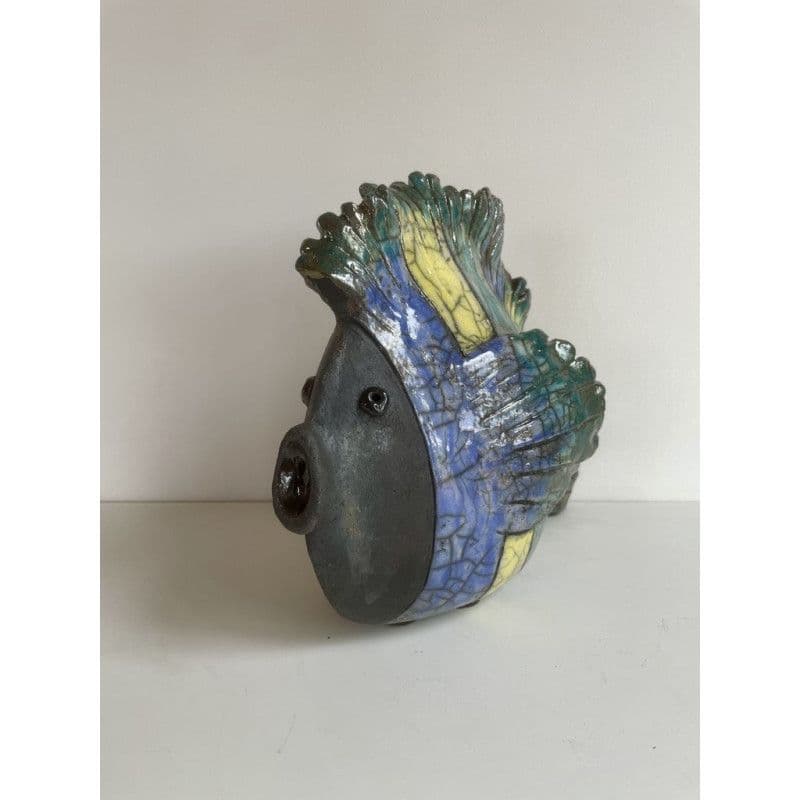 Poisson "Irisé" Moyen Modèle Céramique Raku — 2