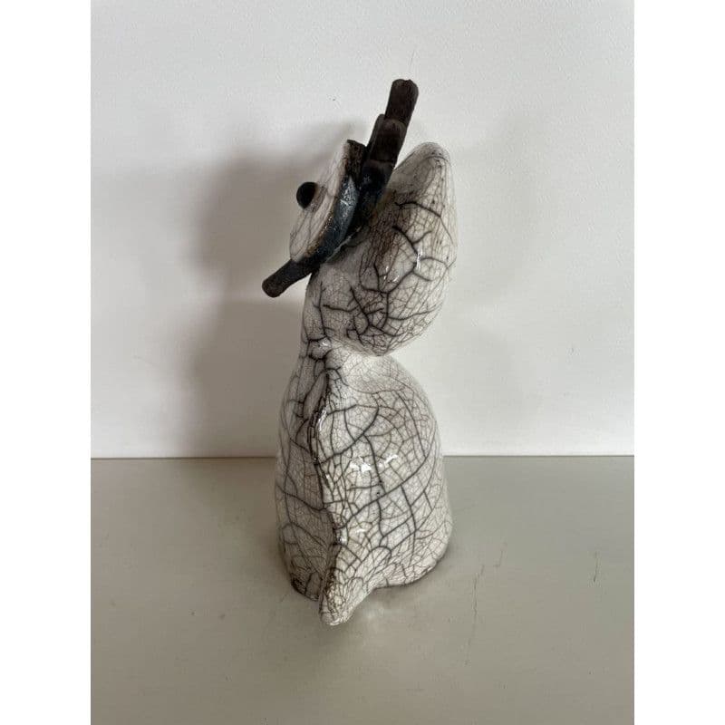 Chouette céramique raku "GM" — 2
