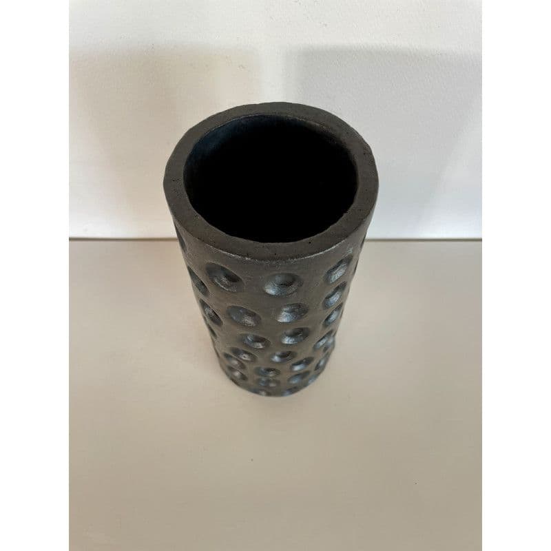 Black Raku Ceramic Vase — 3