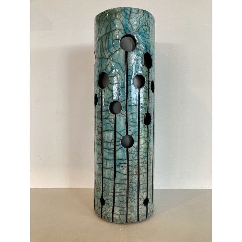 Lamp "Divine" in Turquoise Raku Ceramic — 4