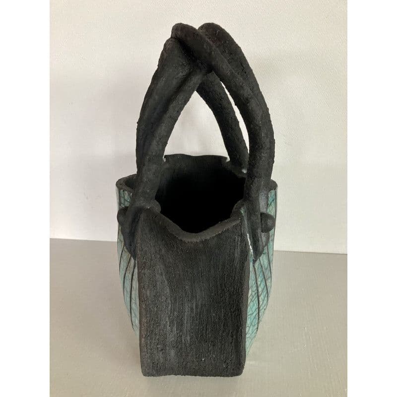 Sac Bleu Turquoise en Céramique Raku — 7
