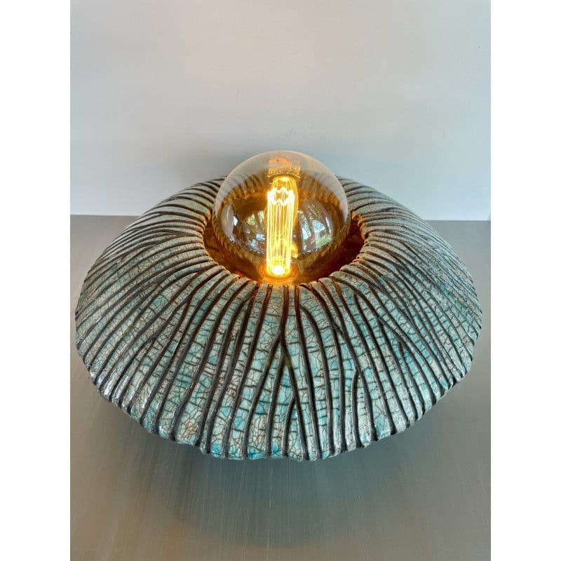 Lampe "Atole" Céramique Raku Bleu/turquoise — 3