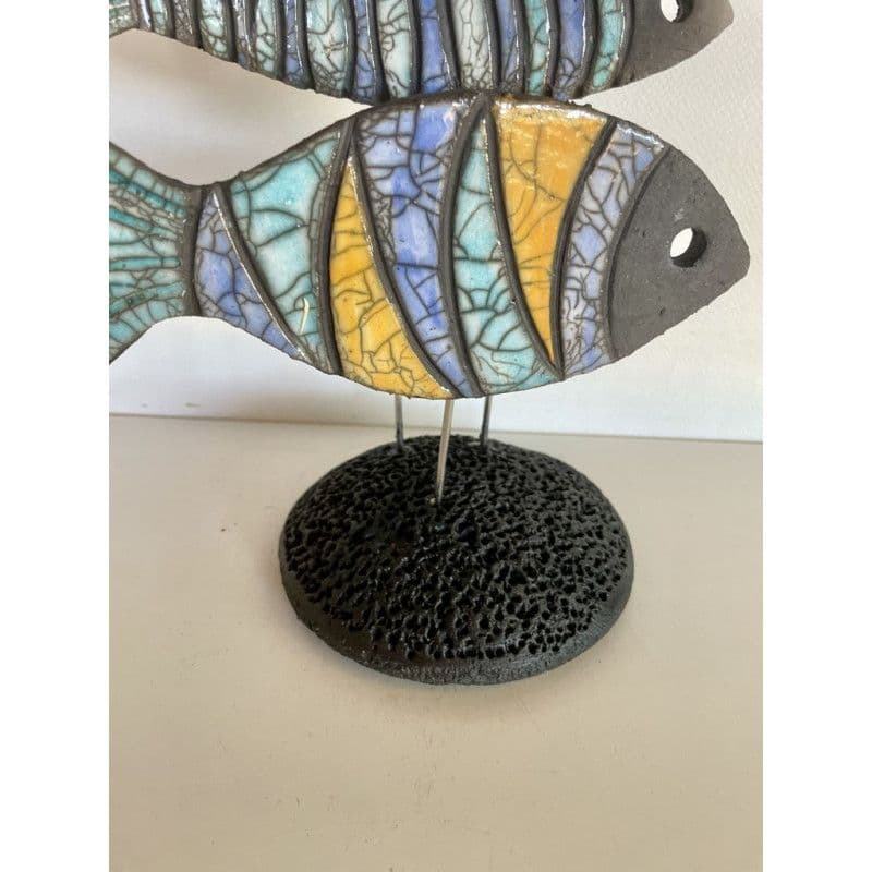 Banc de Poissons Colorés Céramique Raku — 7