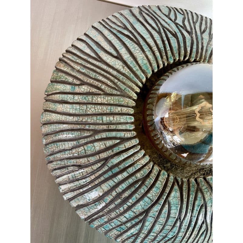 Lampe "Atole" Céramique Raku Bleu/turquoise — 7
