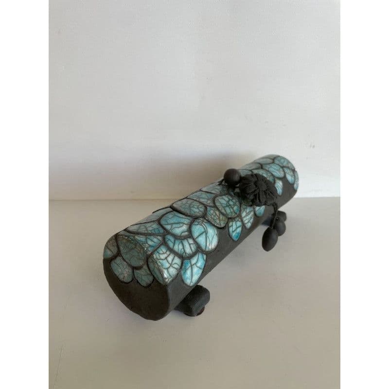 Boîte "Croco" Céramique Raku Turquoise — 5