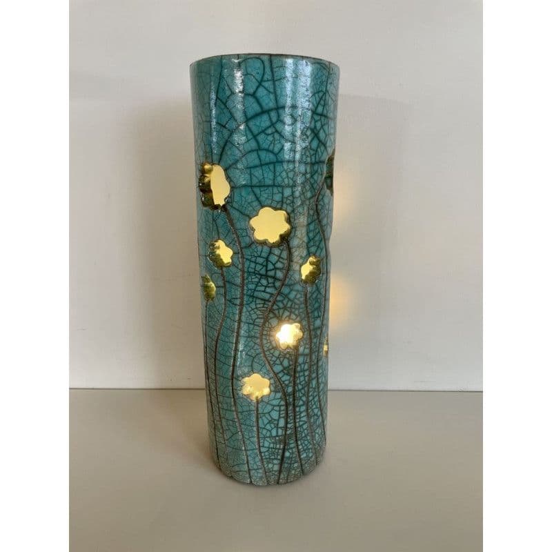 Lampe "Fleurs" céramique Raku — 1