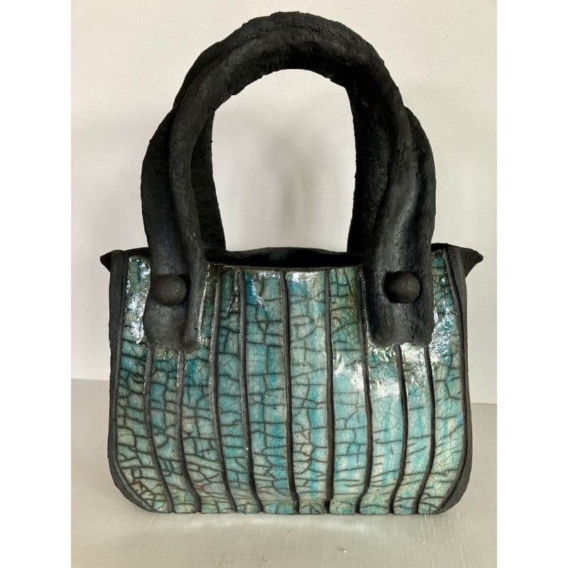 Sac Bleu Turquoise en Céramique Raku — 5