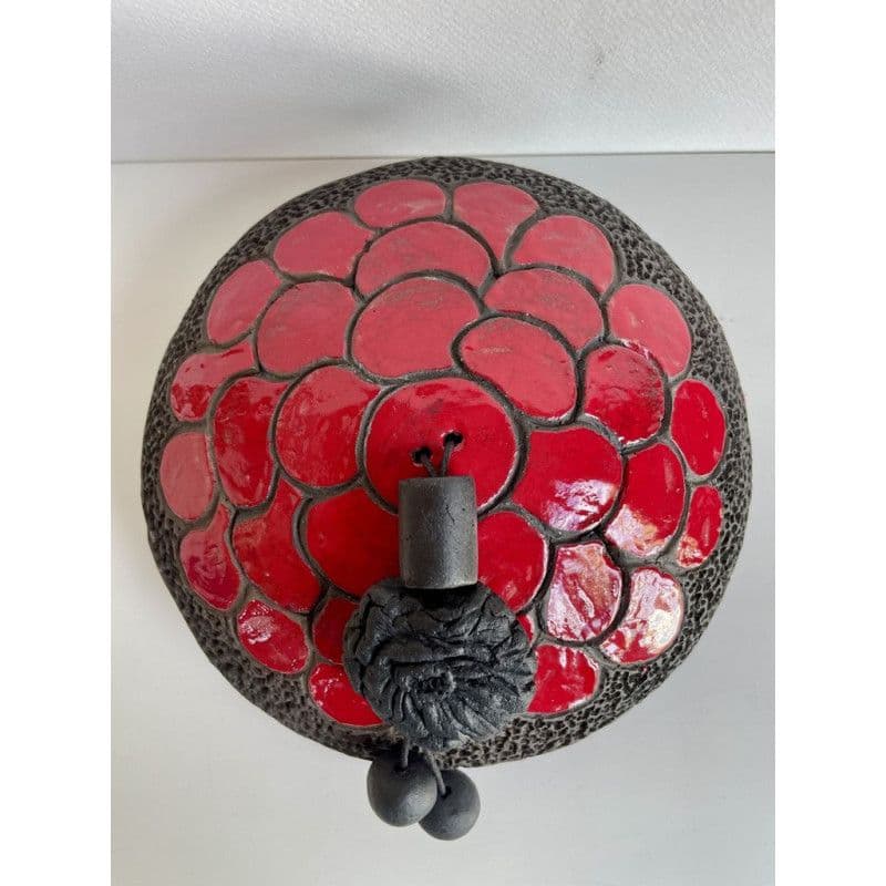 Boîte Ronde "Rouge" Céramique Raku — 5