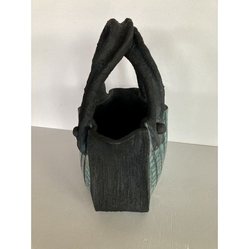 Sac Bleu Turquoise en Céramique Raku — 3