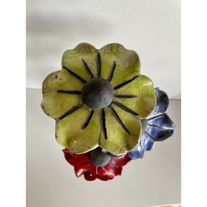 Floral Composition Raku Ceramic — 2