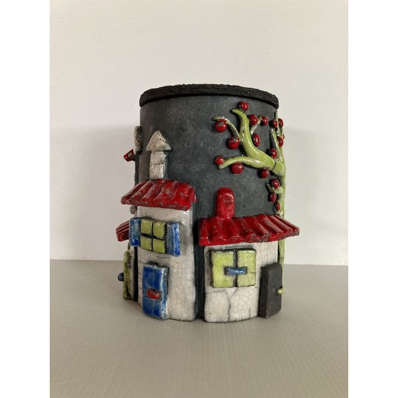 Boîte "village" Céramique Raku — 2