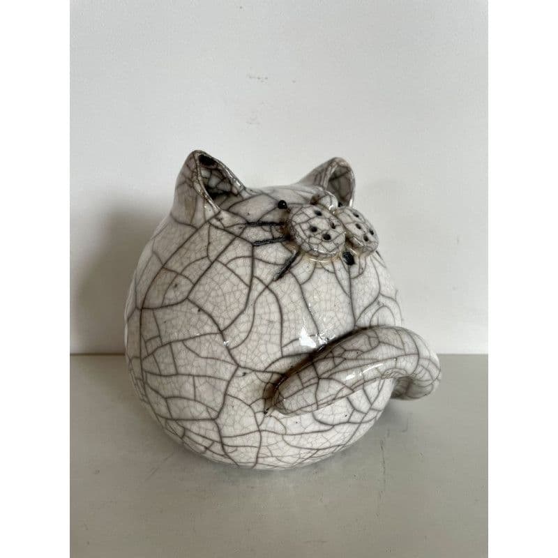 Chat "Cachou" Céramique Raku — 7